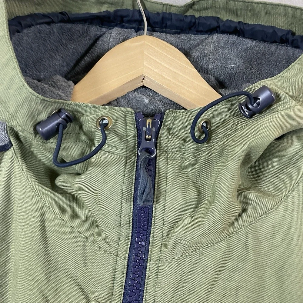 Vtg 90s GAP Sideline Warmup Parka Mens XL Fishtail Military Jacket Hooded Lined